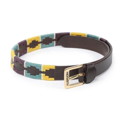 Aubrion ドーバーポロデザイン スリム レザー ベルト